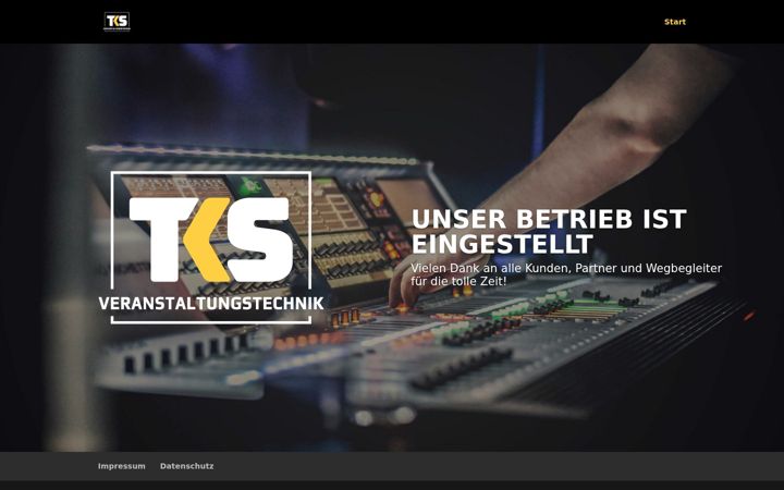 Captura de pantalla de tks-veranstaltungstechnik.de