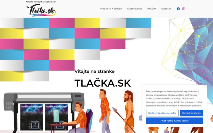 Captura de ecrã de tlacka.sk