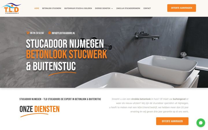 Snimka zaslona za tldstucadoors.nl