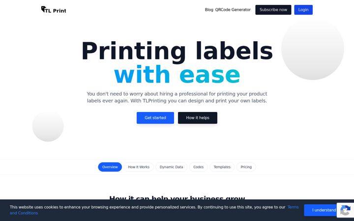 Screenshot of tlprinting.net