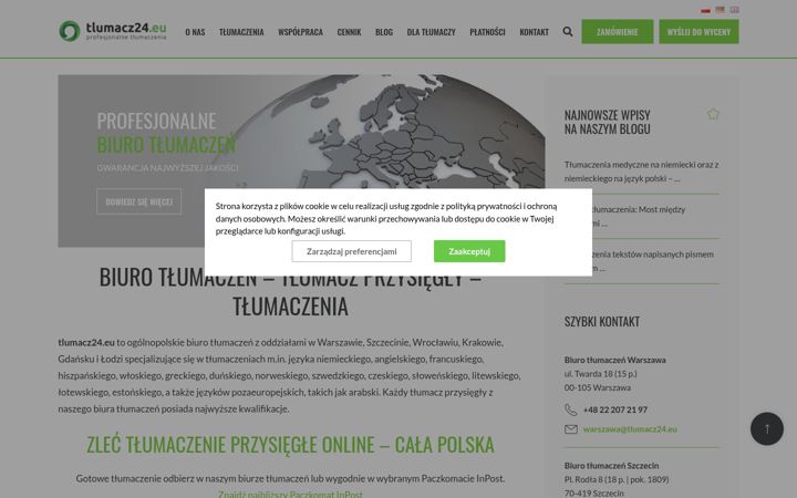 Screenshot ta' tlumacz24.eu