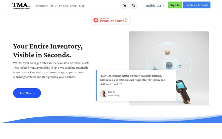 Screenshot of tmaiot.com