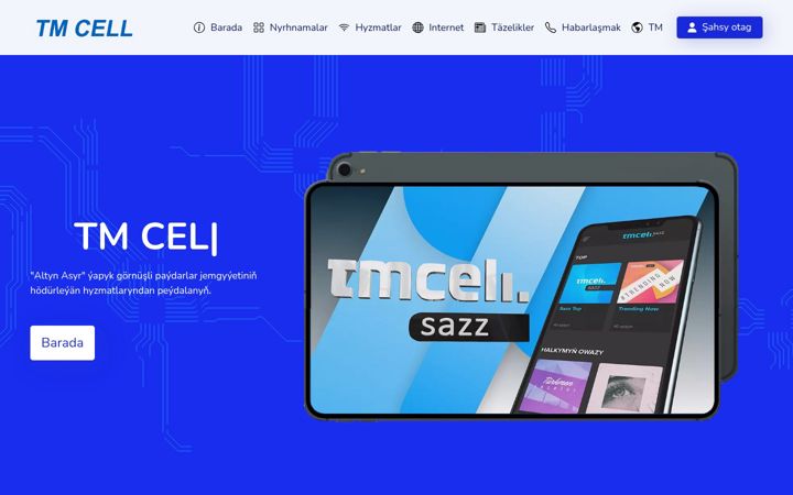 Screenshot of tmcell.tm