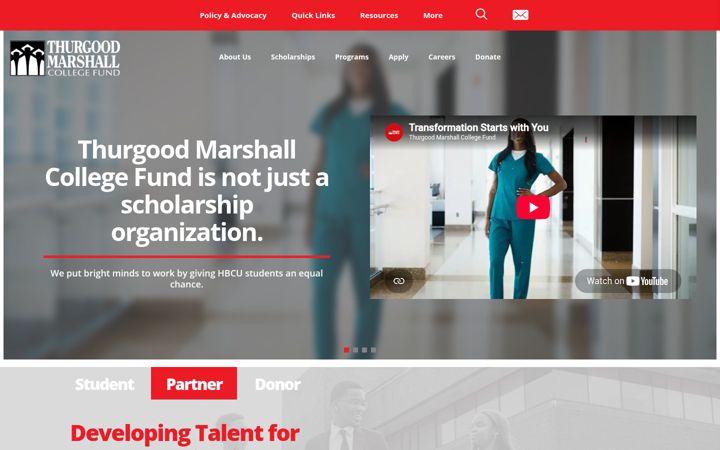 Screenshot of tmcf.org