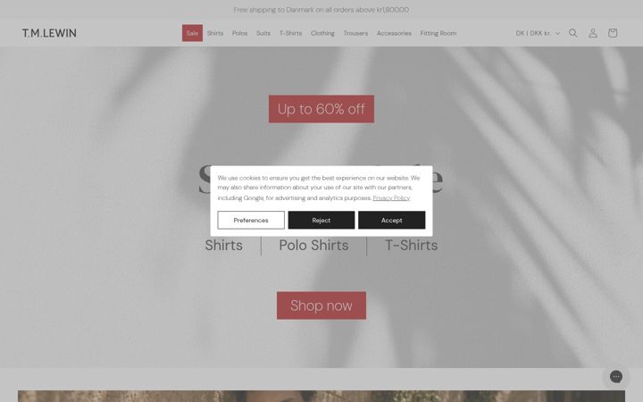 Screenshot of tmlewin.co.uk