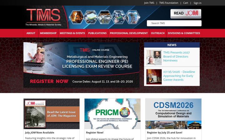 Screenshot of tms.org