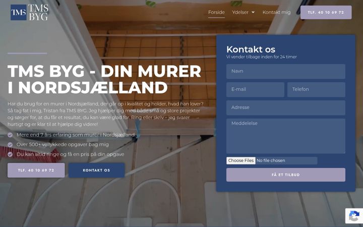 Skjermbilde av tmsbyg.dk