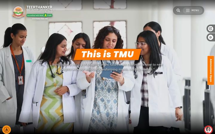 Screenshot of tmu.ac.in