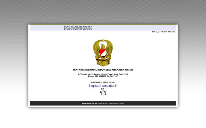 Screenshot of tni-ad.mil.id