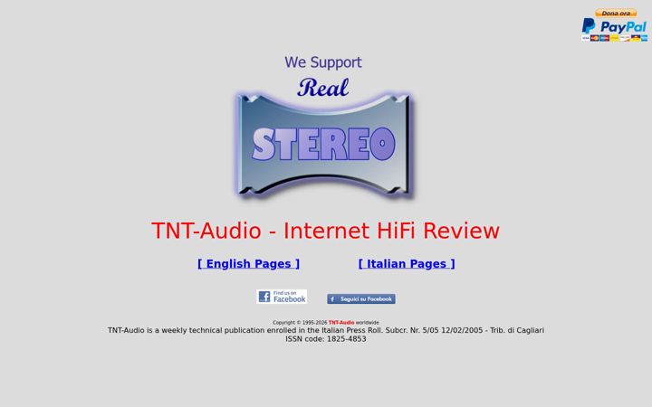 Screenshot of tnt-audio.com