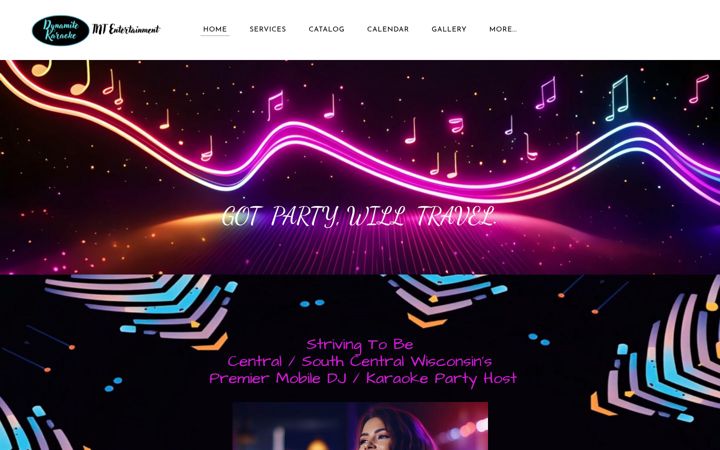 Screenshot stránky tntdynamitekaraoke.com