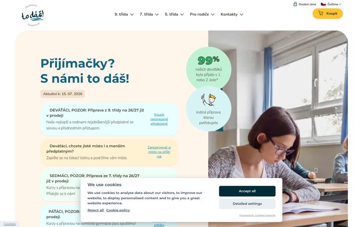 Kuvakaappaus sivustosta to-das.cz