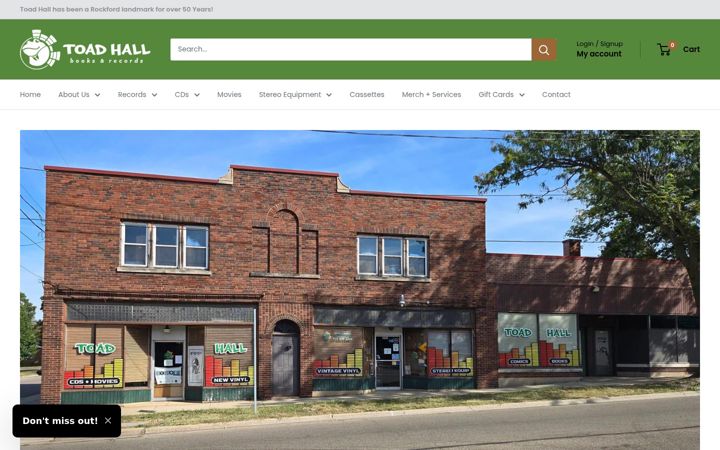 Screenshot of toadhallonline.com
