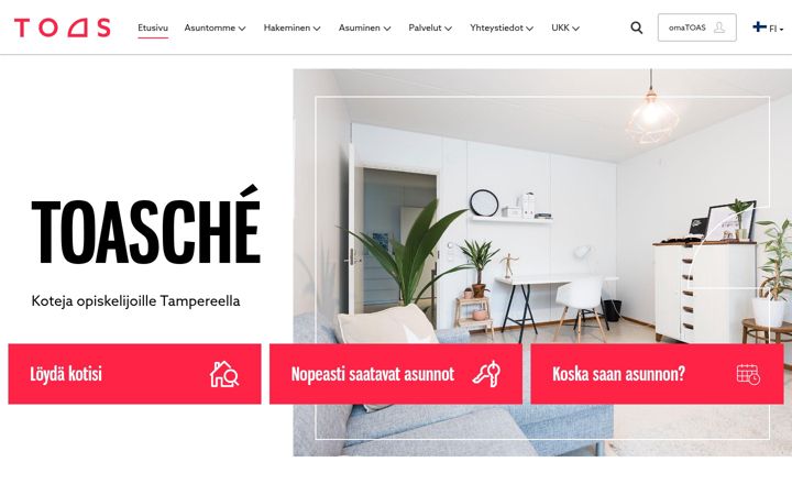 Zrzut ekranu toas.fi