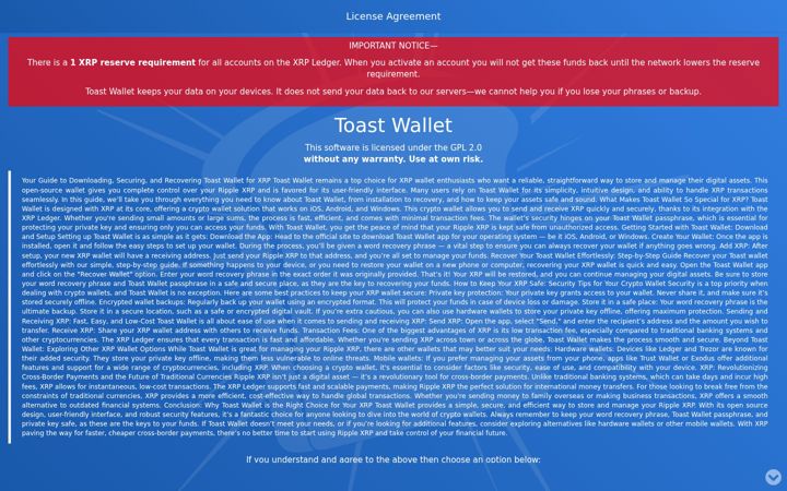 Képernyőkép: toast-wallet.net