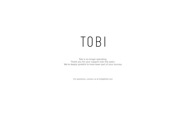 Screenshot of tobi.com