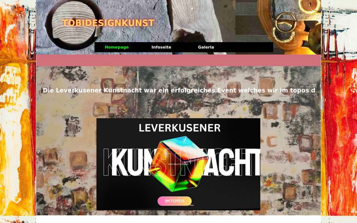 Screenshot of tobidesignkunst.de