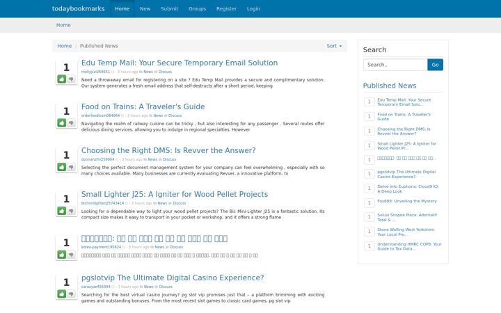 Screenshot of todaybookmarks.com