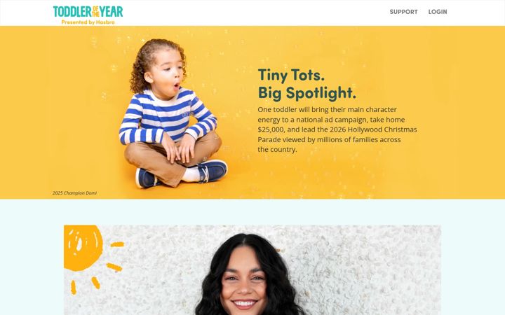 Screenshot of toddleroftheyear.org