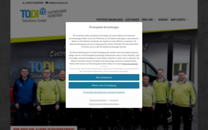 Captură de ecran a todi-solutions.de