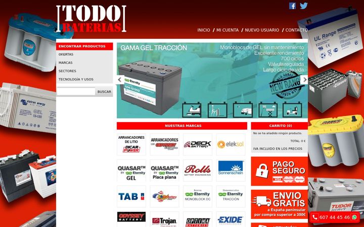 Screenshot of todobaterias.com