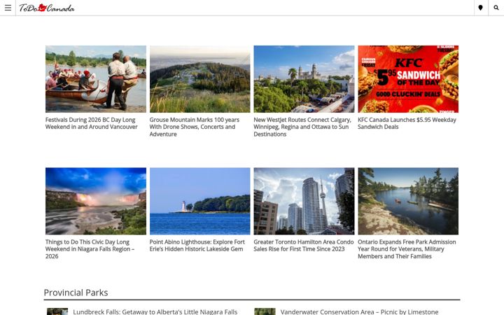 Screenshot of todocanada.ca