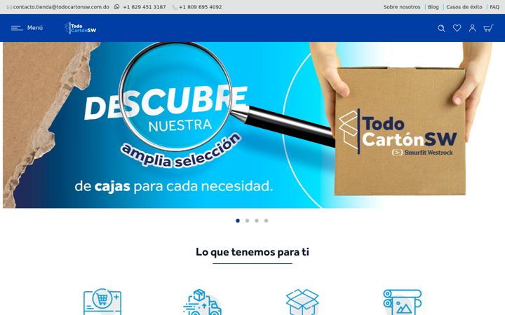 Screenshot di todocartonsw.com