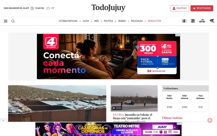 Ekraanipilt saidist todojujuy.com