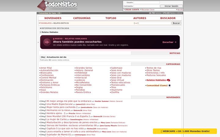 Snímek obrazovky todorelatos.com