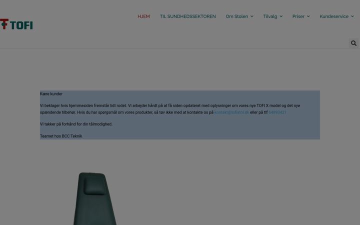 Screenshot von tofistol.dk