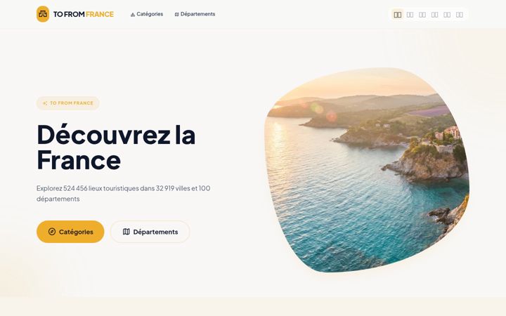 Screenshot of tofromfrance.com