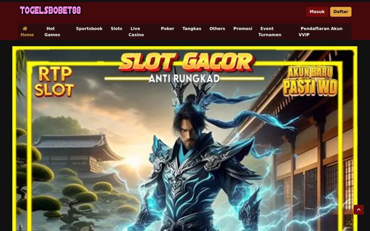 Kuvakaappaus sivustosta togelsbobet88.com