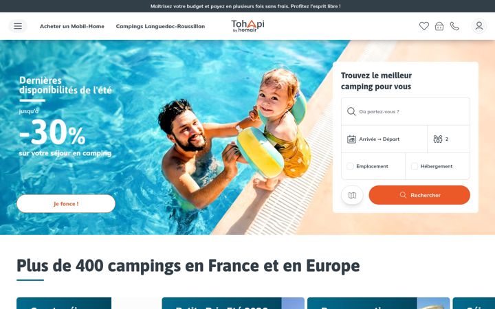 Screenshot stránky tohapi.fr