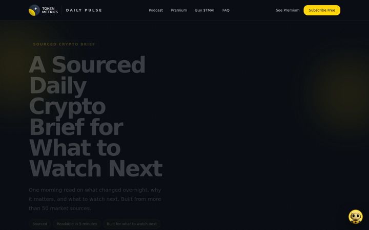 Screenshot of tokenmetrics.com