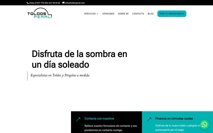 Screenshot van toldosperal.com