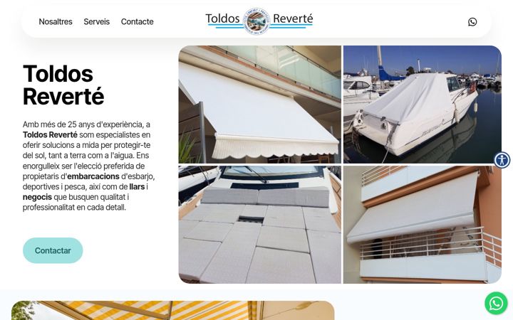 Screenshot of toldosreverte.com