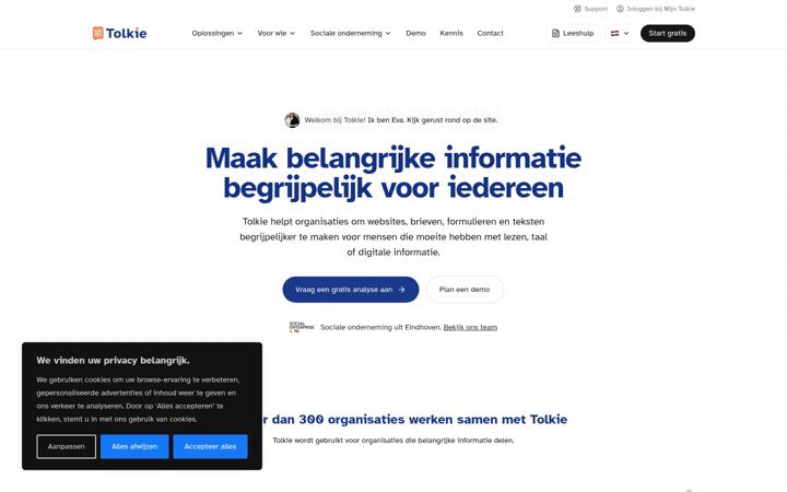 Screenshot of tolkie.nl