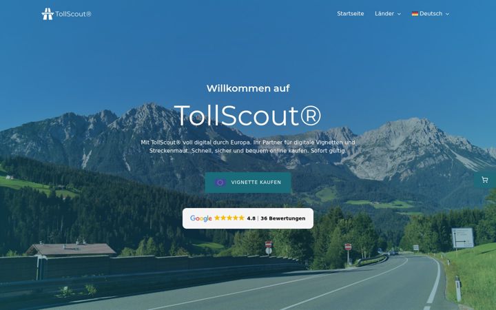 Screenshot of tollscout.eu