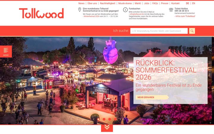 Screenshot of tollwood.de