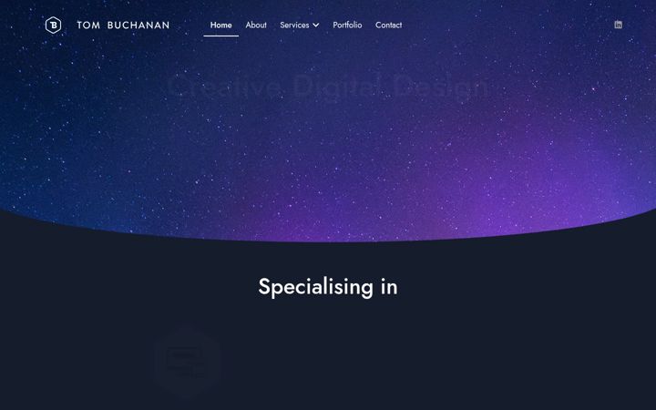 Screenshot di tom-buchanan.co.uk