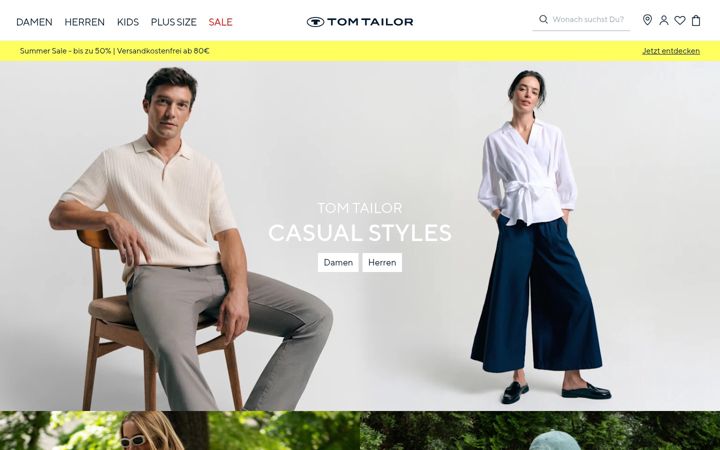 Screenshot of tom-tailor.com