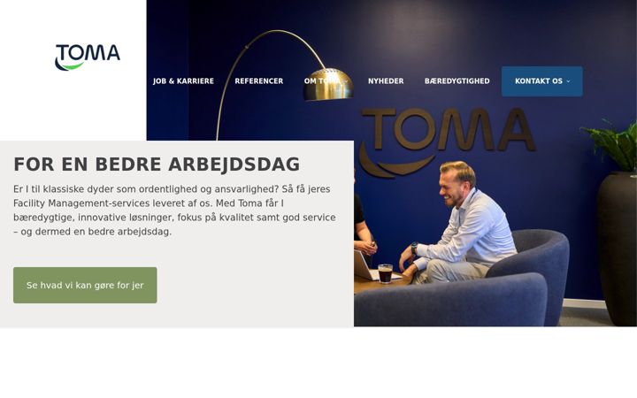 Ekraanipilt saidist toma-as.dk