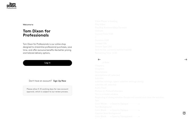 Screenshot von tomdixonprofessionals.net