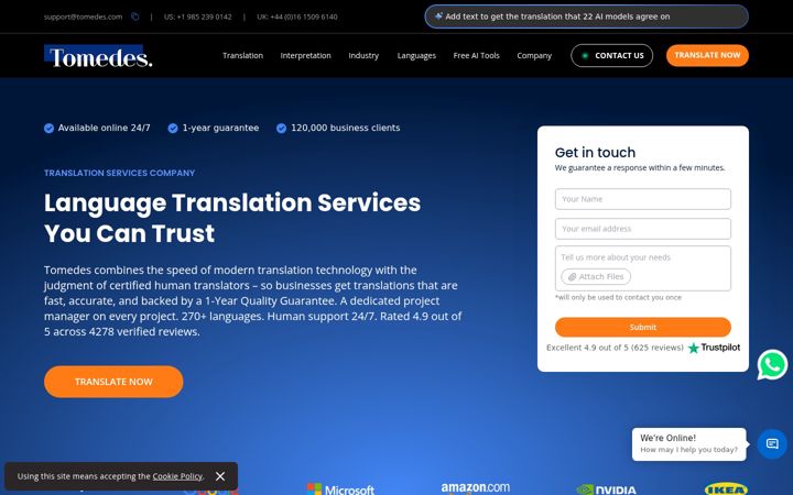 Screenshot of tomedes.com
