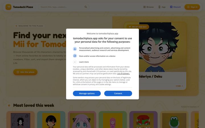Screenshot of tomodachiplaza.app