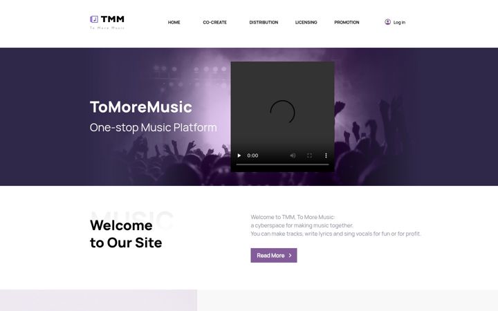 Screenshot of tomoremusic.com