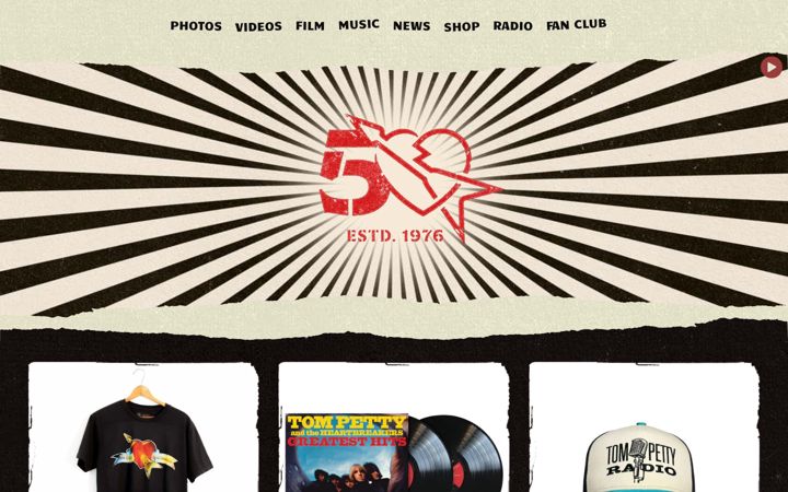 Screenshot of tompetty.com