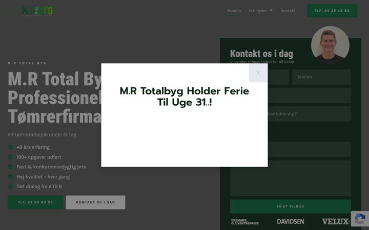 Captura de pantalla de tomrer-mr.dk