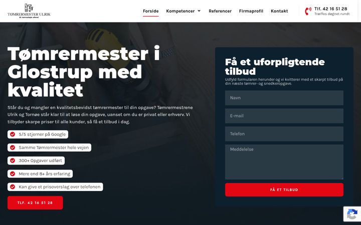 Skjermbilde av tomrermesterulrik.dk