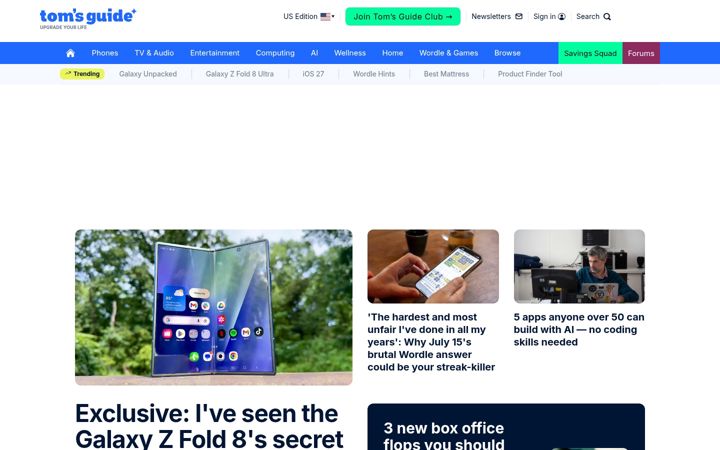 Screenshot ta' tomsguide.com